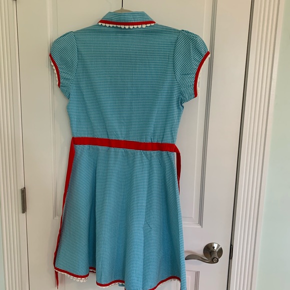 NWT Sourpuss Cherry Pie Gingham Diner Dress Medium - Picture 7 of 10